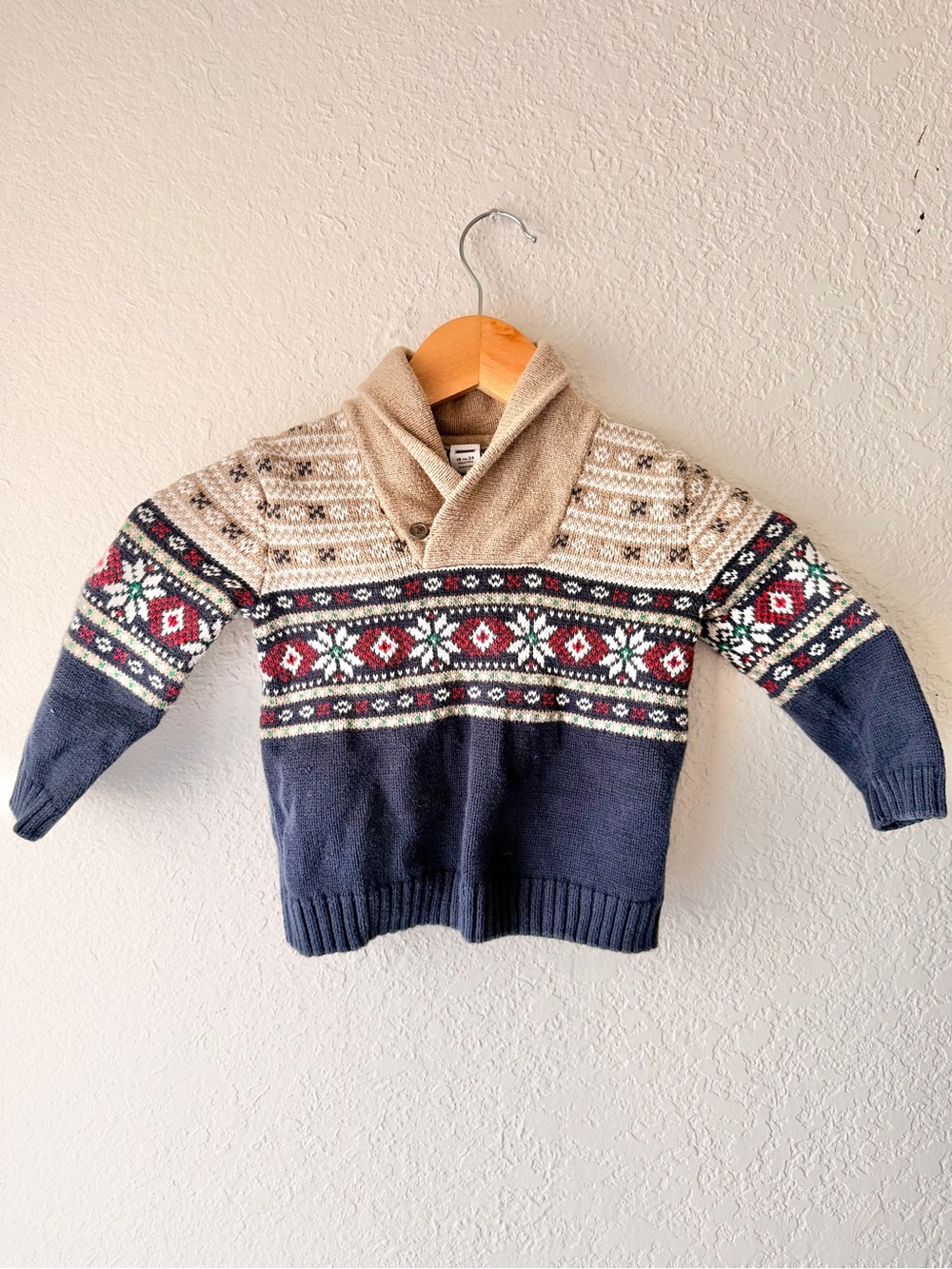 Janie & Jack Fair Isle Christmas Sweater Sz 18-24M